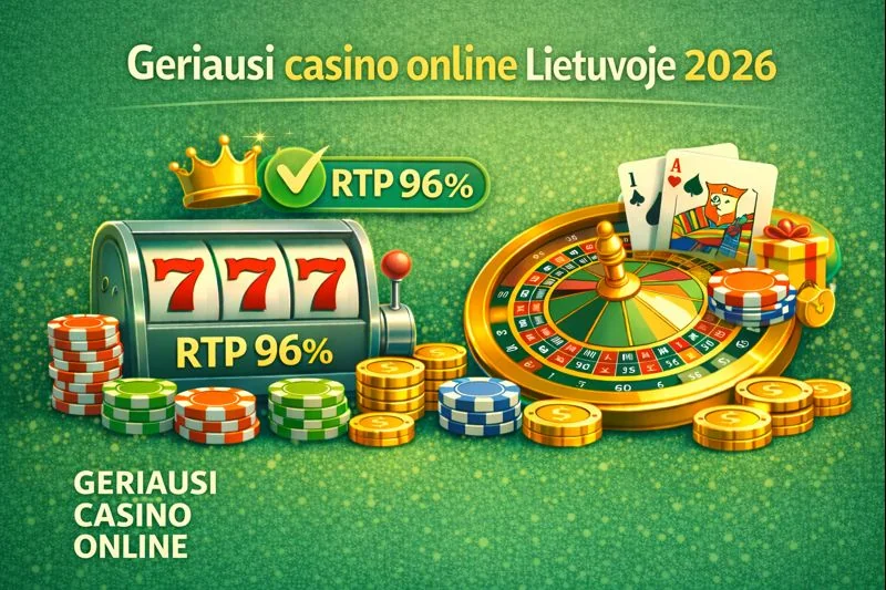 Geriausi casino online Lietuvoje 2026 – RTP, bonusai ir patikimi kazino